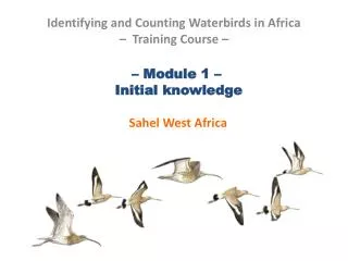 – Module 1 – Initial knowledge Sahel West Africa