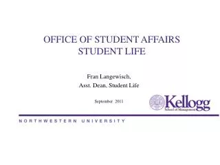 OFFICE OF STUDENT AFFAIRS STUDENT LIFE