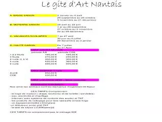 Le gite d'Art Nantais