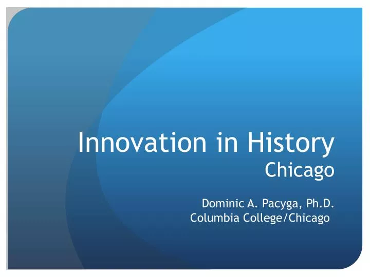 innovation in history