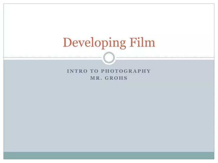 developing film