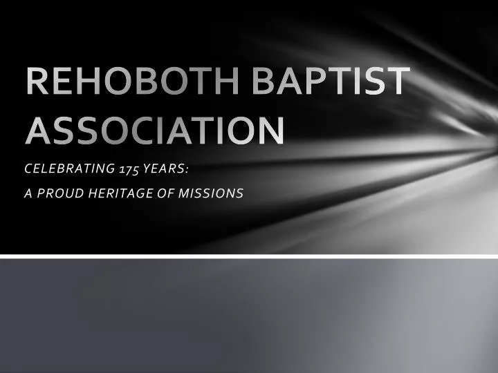 rehoboth baptist association