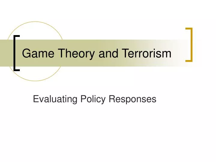 game theory and terrorism