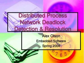 Distributed Process Network Deadlock Detection &amp; Resolution