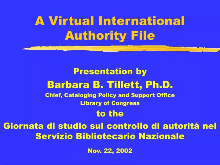 a virtual international authority file