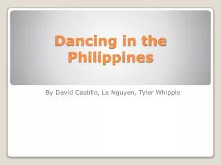 Dancing in the Philippines