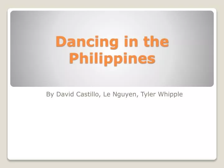 dancing in the philippines