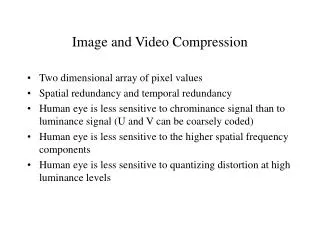 image and video compression