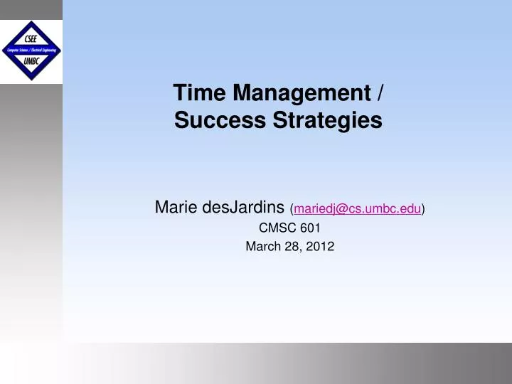 time management success strategies