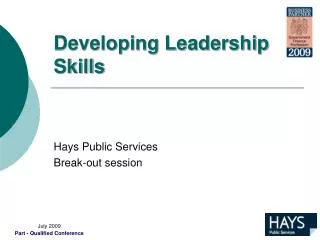 Developing Leadership Skills