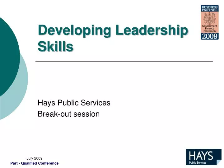 developing leadership skills