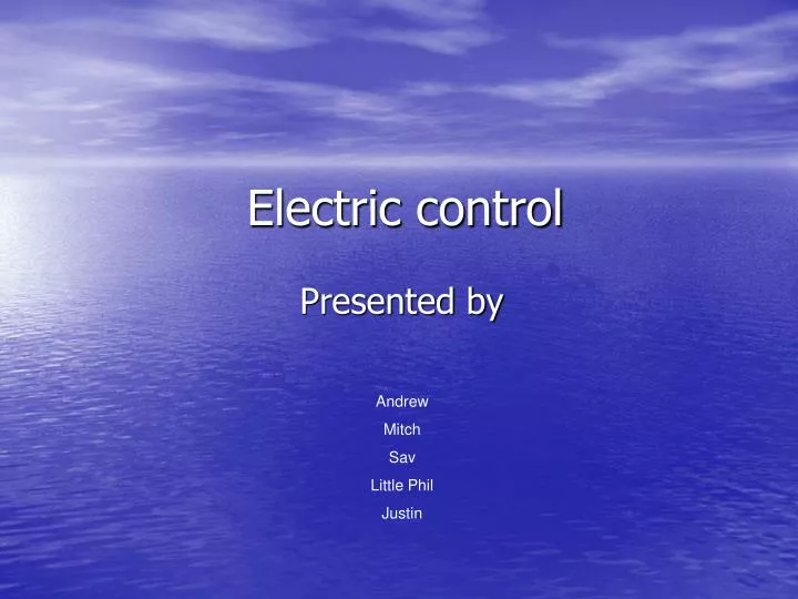 electric control