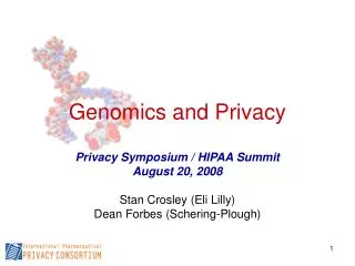 Genomics and Privacy