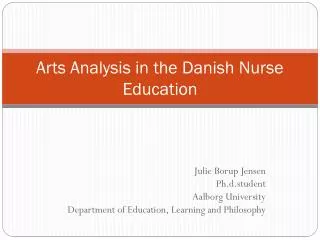 Arts Analysis in the Danish Nurse Education