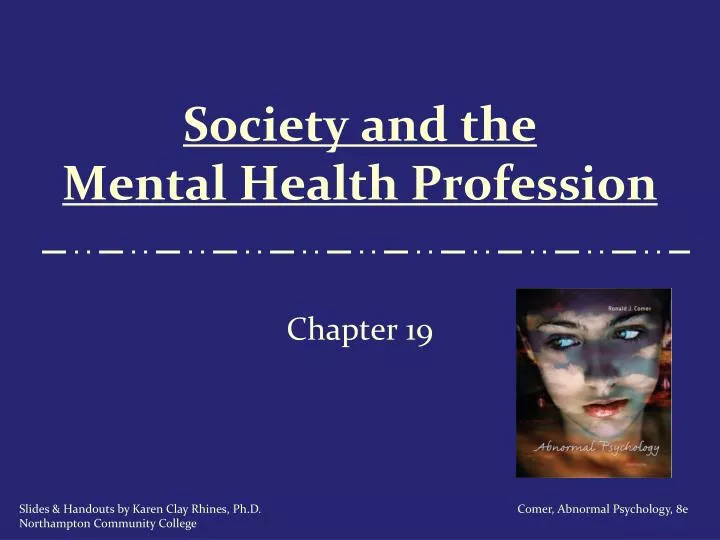 society and the mental health profession
