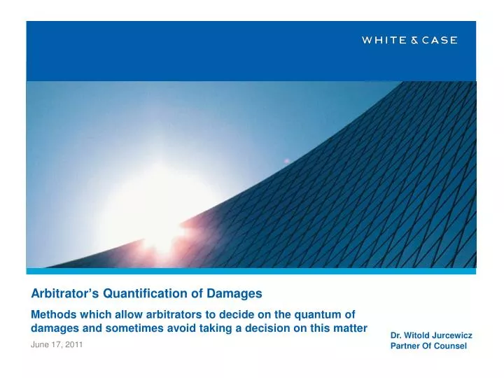 arbitrator s quantification of damages