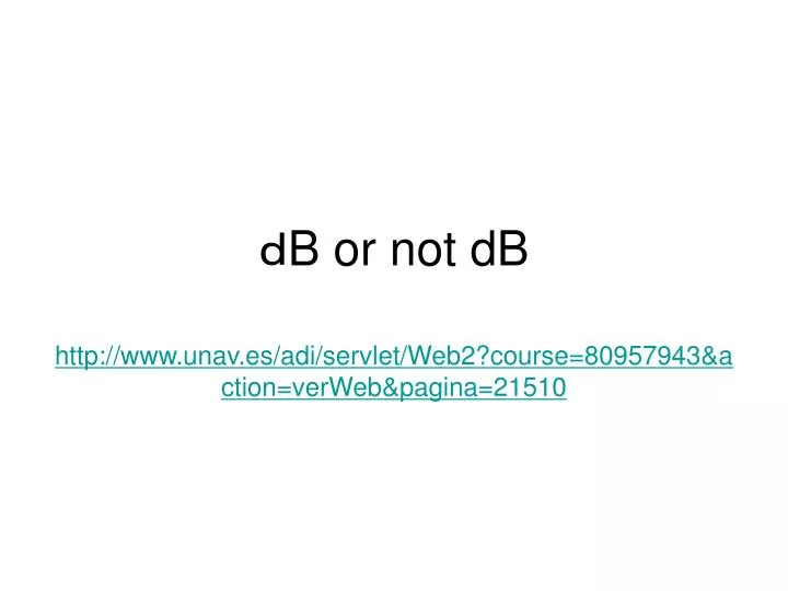 b or not db