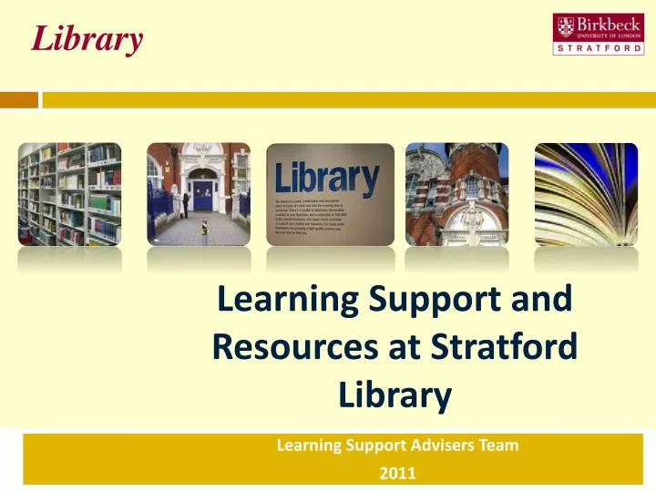 learning support and resources at stratford library