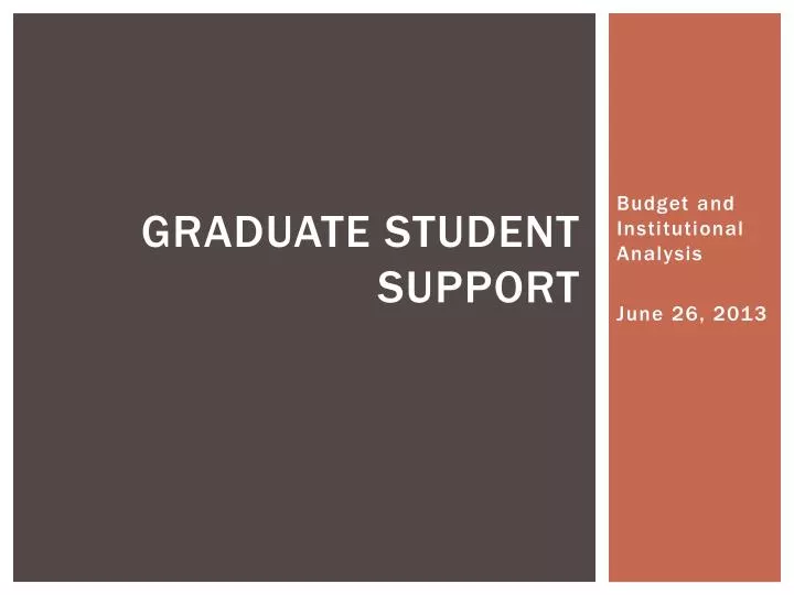 graduate student support