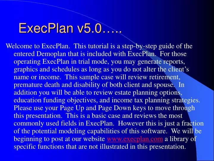 execplan v5 0