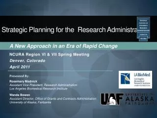 Strategic Planning for the Research Administrator: