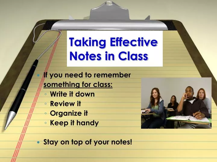 taking effective notes in class