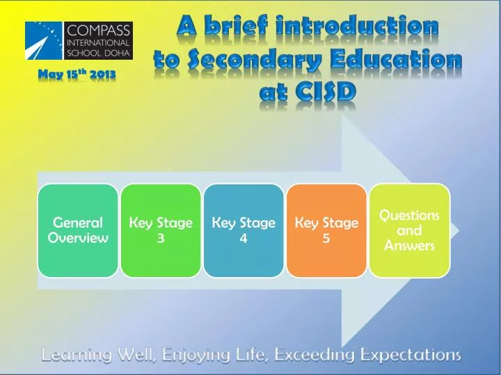 a brief introduction to secondary education at cisd