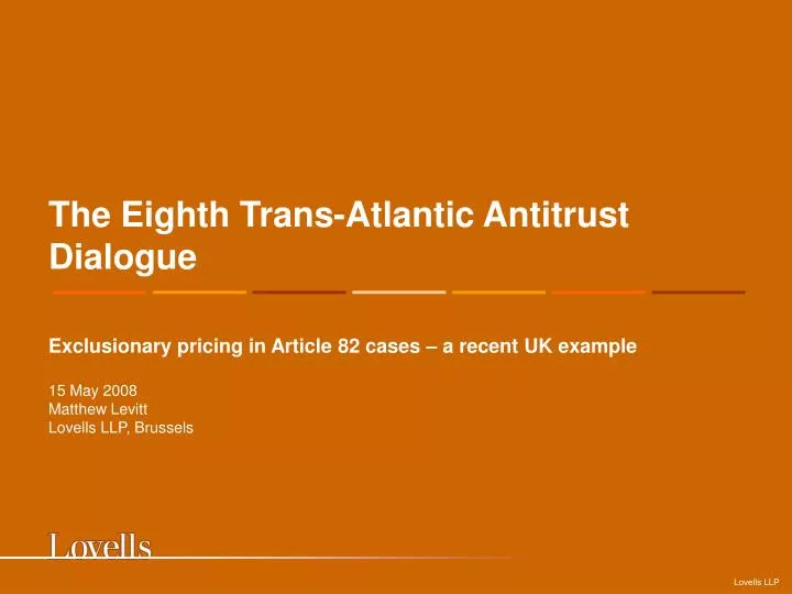 the eighth trans atlantic antitrust dialogue
