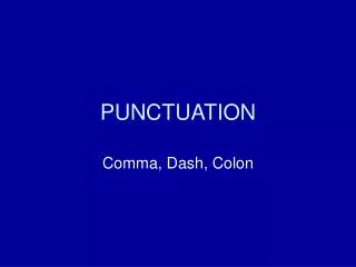 PUNCTUATION