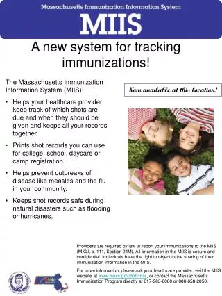 A new system for tracking immunizations!