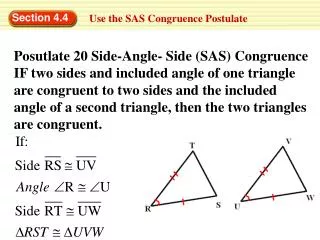 Posutlate 20 Side-Angle- Side (SAS) Congruence
