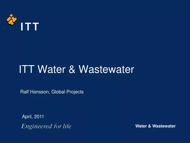 itt water wastewater