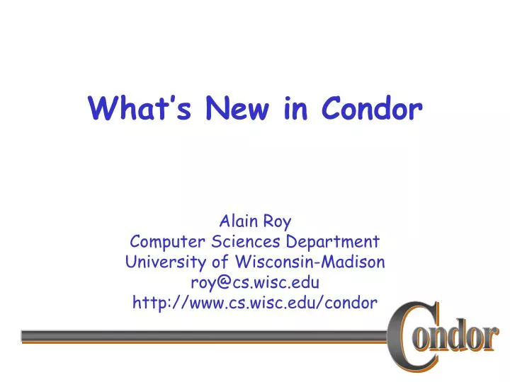 what s new in condor