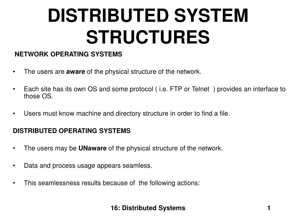 PPT - DISTRIBUTED SYSTEM STRUCTURES PowerPoint Presentation, free ...