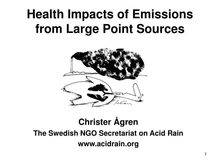 health impacts of emissions from large point sources