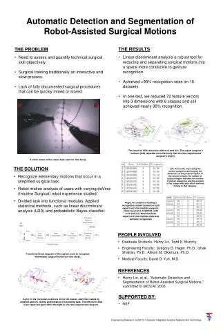 Automatic Detection and Segmentation of Robot-Assisted Surgical Motions