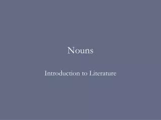 Nouns