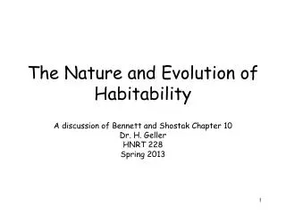 The Nature and Evolution of Habitability