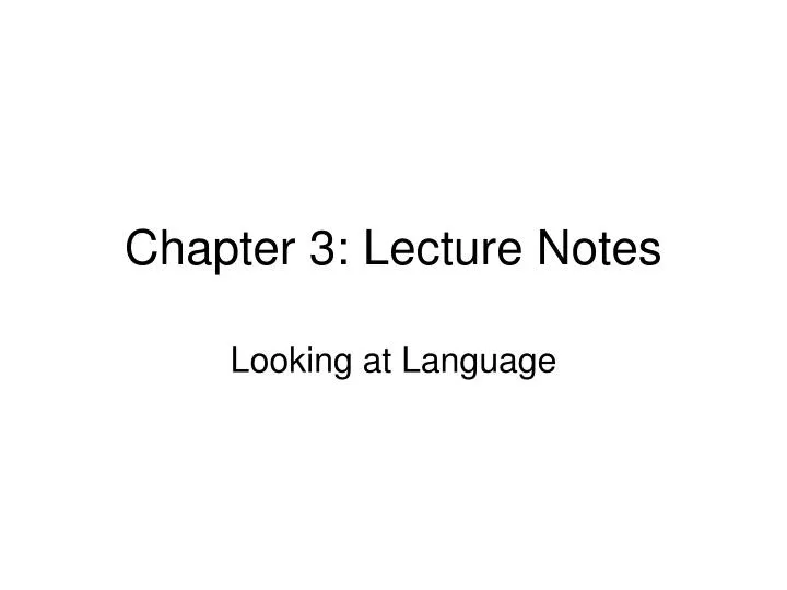 chapter 3 lecture notes