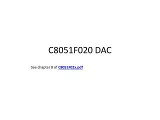 C8051F020 DAC