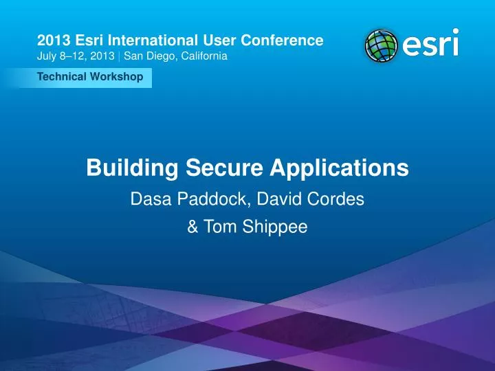 building secure applications