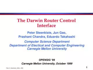 The Darwin Router Control Interface