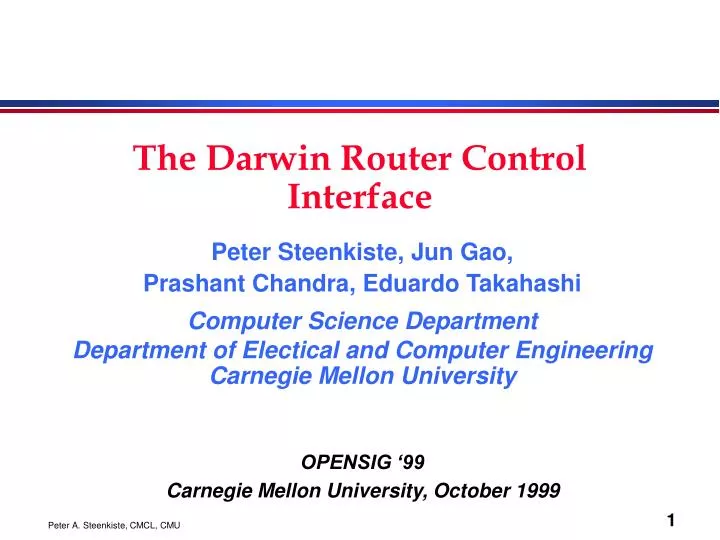 the darwin router control interface