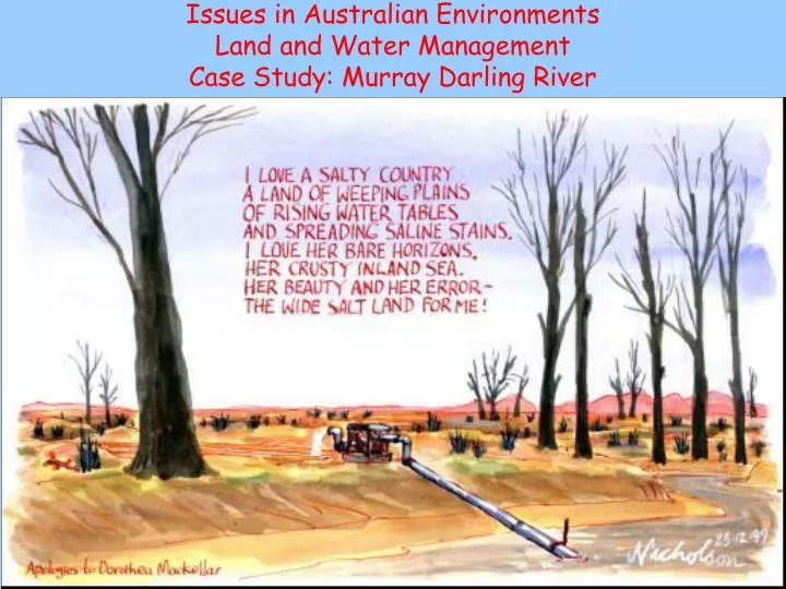 issues in australian environments land and water management case study murray darling river