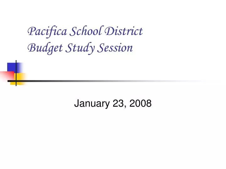pacifica school district budget study session