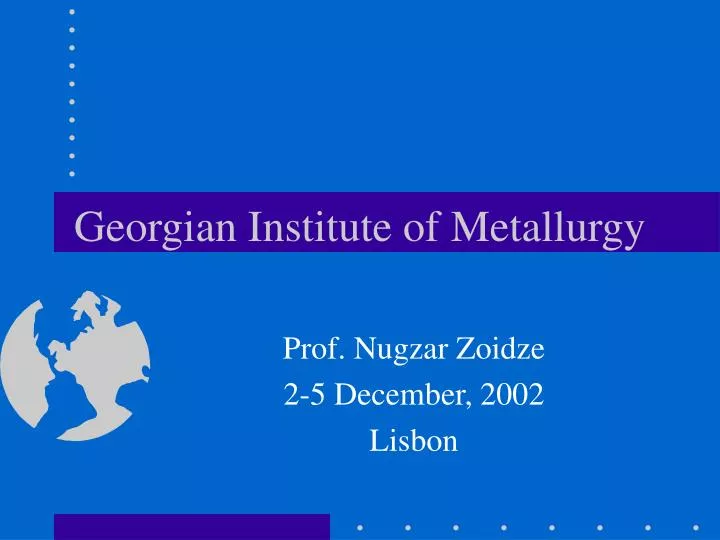 georgian institute of metallurgy