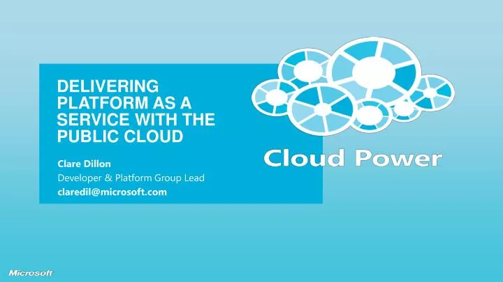 delivering platform as a service with the public cloud