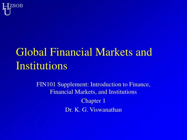 global financial markets and institutions