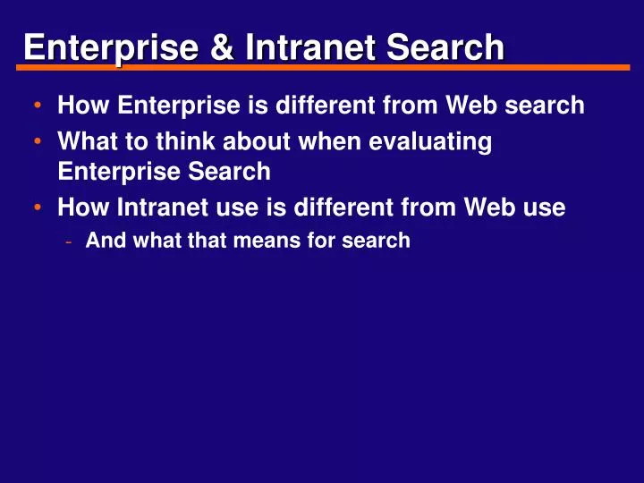 enterprise intranet search