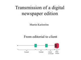 Transmission of a digital newspaper edition